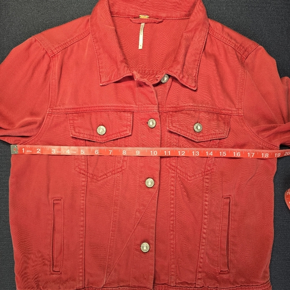 Free People Rumors Denim Jacket In Strawberry Spritz Medium - Picture 5 of 10